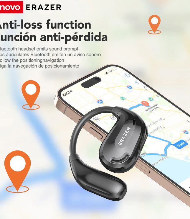 ERAZER XT66PRO Bluetooth Earphones ASMR Headsets DIY APP AI Translator Earbuds Wireless Headphones 13 Hours long life Display