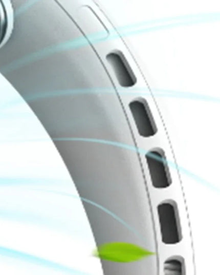 4000mAh Leafless Portable Neck Fan 3 Gears Adjustable Super Strong Wind Fast Cooling Multi-Function Digital Display Neck Fan   4