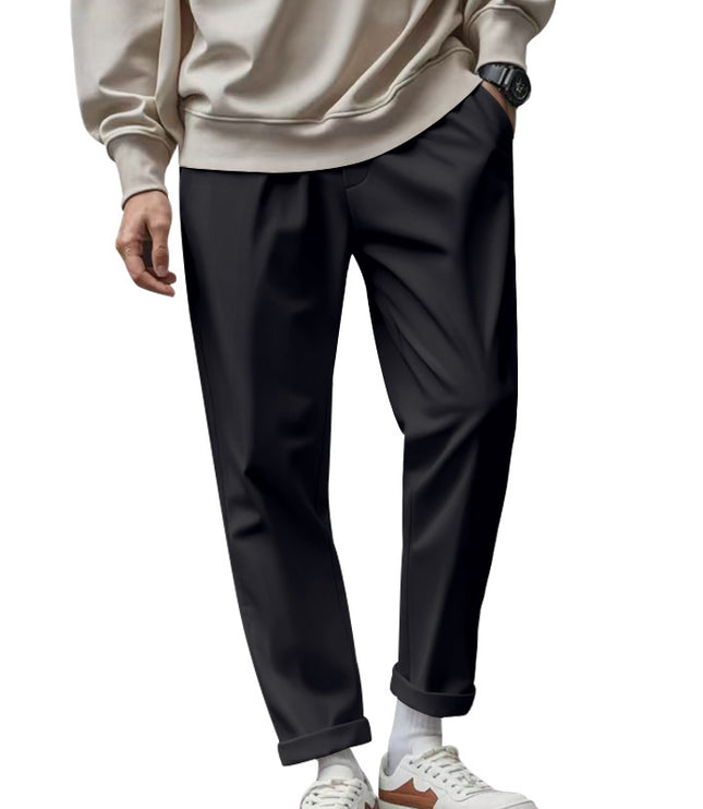Men's Trousers With Pockets Casual Loose Comfortable Quick-drying Waist-tied Pants
