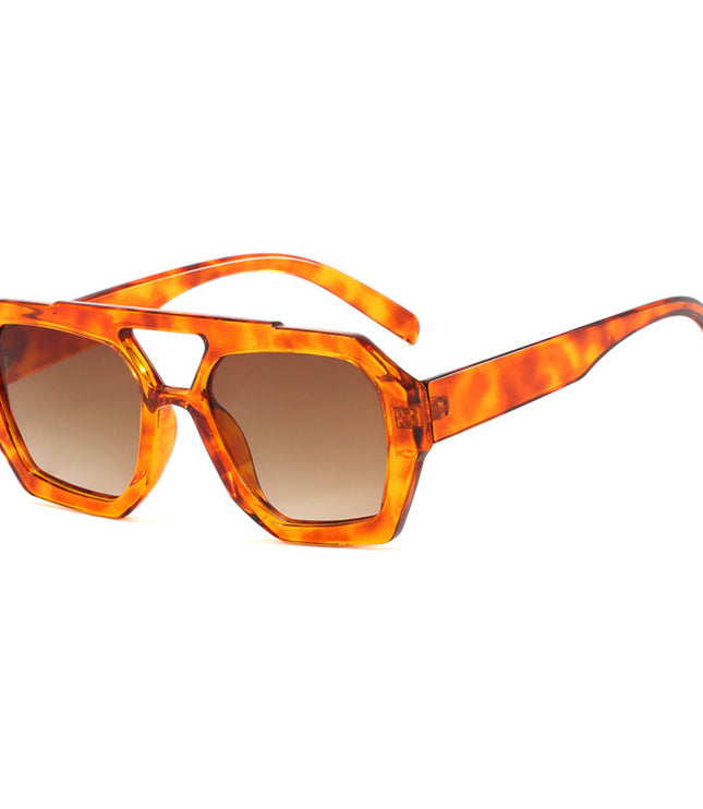 Ins Big Frame Leopard Sunglasses Summer Sunshade Beach Vacation Glasses