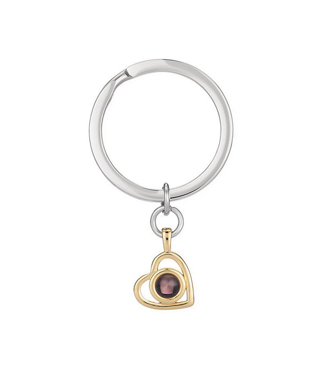 Ruili Style Women’s Heart-Shaped Necklace with Titanium Steel Pendant and Bamboo Link Chain