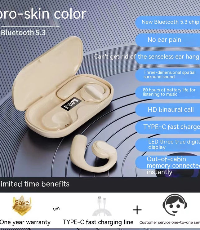 Wireless Bluetooth External Non-in-ear Ultra-long Life Battery Headset