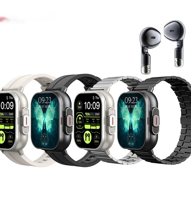 Cross-border New Arrival Smart Watch TWS Bluetooth Headset Two-in-one Heart Rate