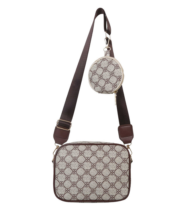Vintage Pattern Crossbody Bags For Women Shoulder Shell Bag Trend Small Purse And Handbag Luxury Designer Female Square Bag Women's Bag