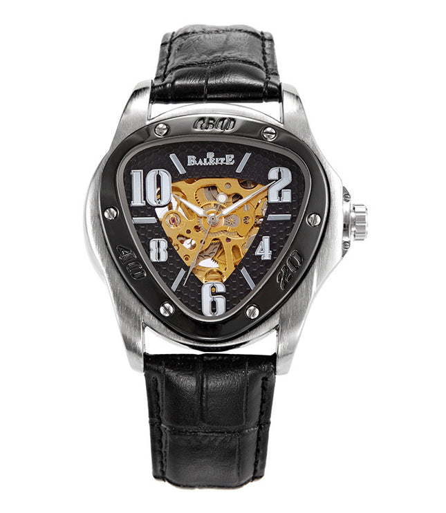 European And American Style Men's Fashion Casual Hollow Triangle Mechanical Watch