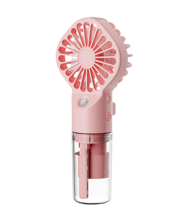 Portable Handheld Spray Fan 4-Speed Water Spray Mist Fan Summer Cooling Artifact USB Charging Summer Supplies Outdoor Mini Fan