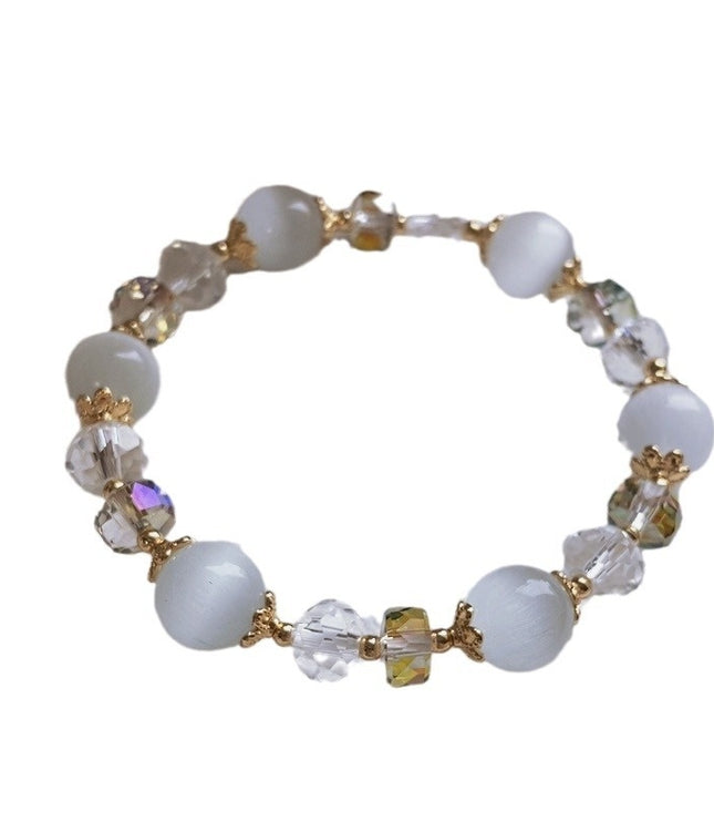 Fashion Ornament Natural White Opal Bracelet 10mm