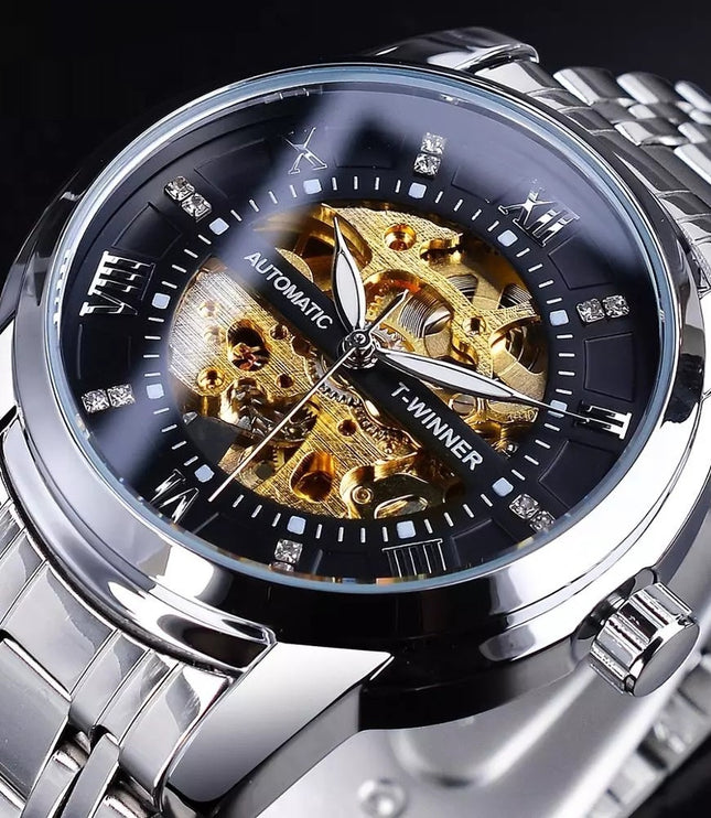 Men's Fashion Hollowed-out Waterproof Mechanical Watch