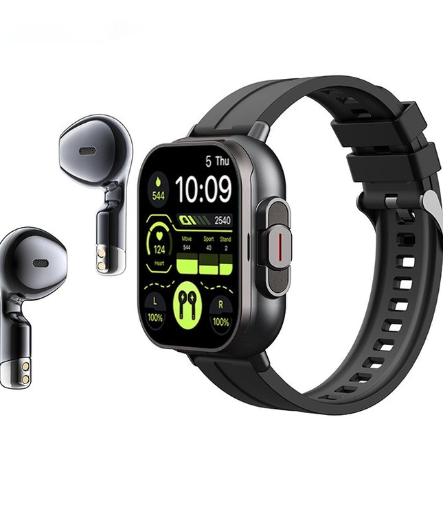 Cross-border New Arrival Smart Watch TWS Bluetooth Headset Two-in-one Heart Rate