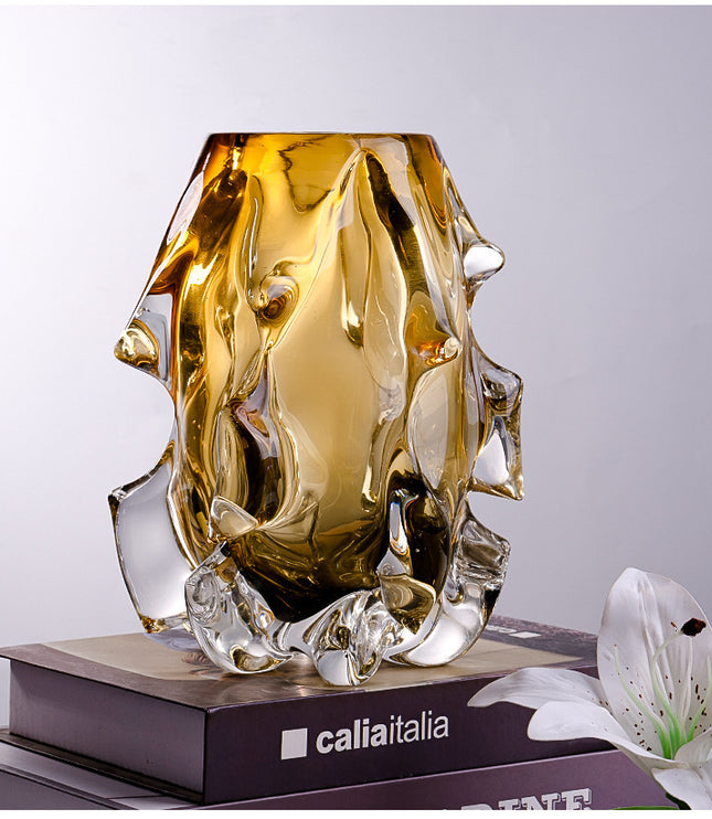 Creative Crystal Glass Vase Flower Arrangement Art Ornaments