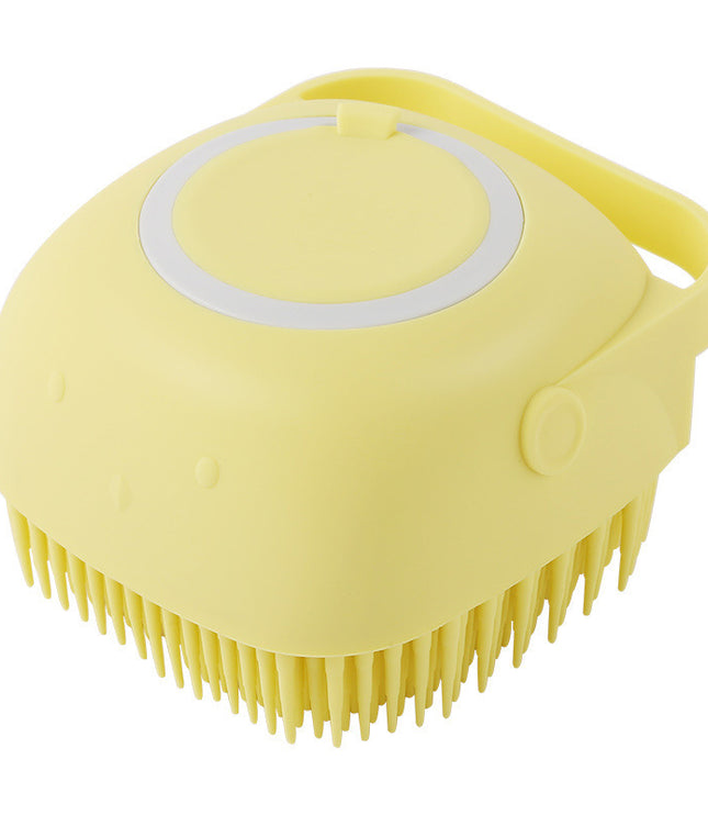 Silicone Dog Bath Massage Gloves Brush Pet Cat Bathroom Cleaning Tool Comb Brush For Dog Can Pour Shampoo Dog Grooming Supplies