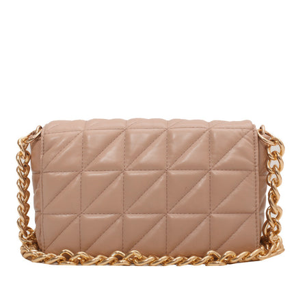 Large Underarm Bag Soft Leather Black Diamond Chain Bag