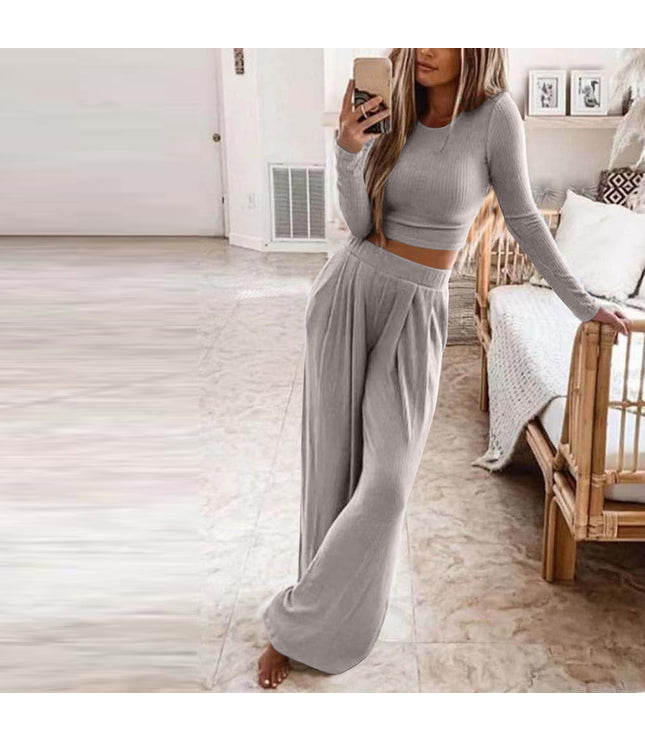 Knitted Casual Home Two Piece Suit