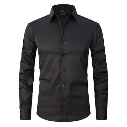 Men's Stretch Shirt Long Sleeve Non-ironing Slim Fit