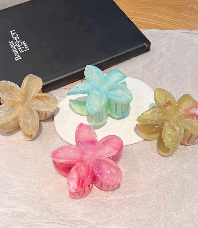 8cm Plumeria Rubra Grip Marble Blooming Pattern