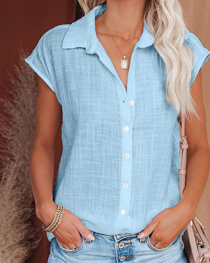 Women's Solid Color Single Breasted Shirt