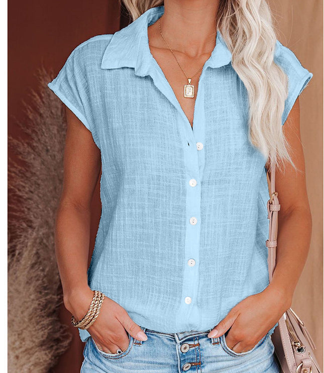 Women's Solid Color Single Breasted Shirt
