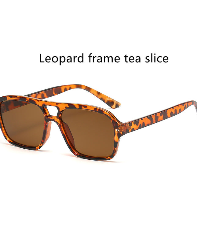 Retro Double Bridge Polygonal Sunglasses For Men And Women