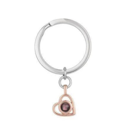Ruili Style Women’s Heart-Shaped Necklace with Titanium Steel Pendant and Bamboo Link Chain