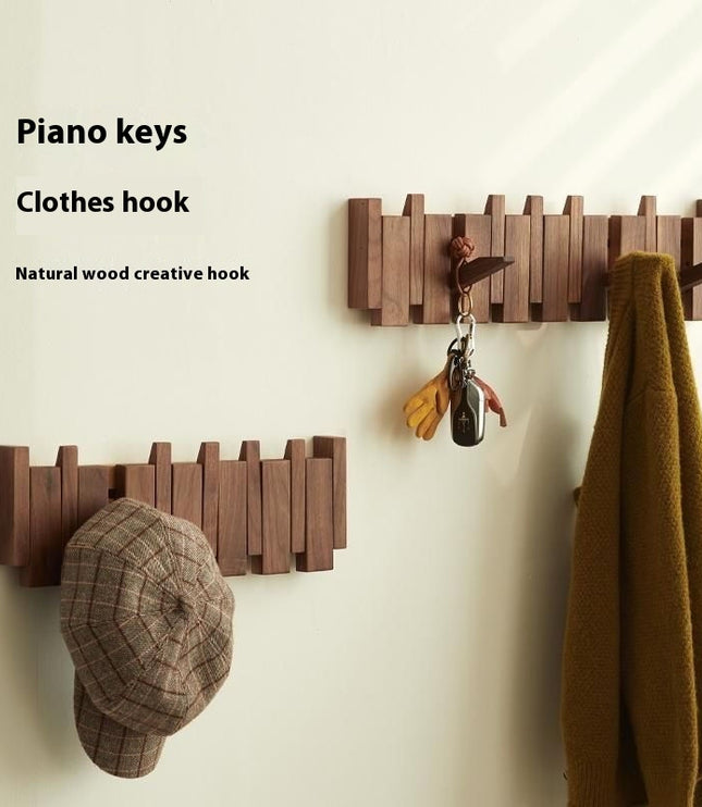 Nordic Punch-free Solid Wood Piano Clothes Rack