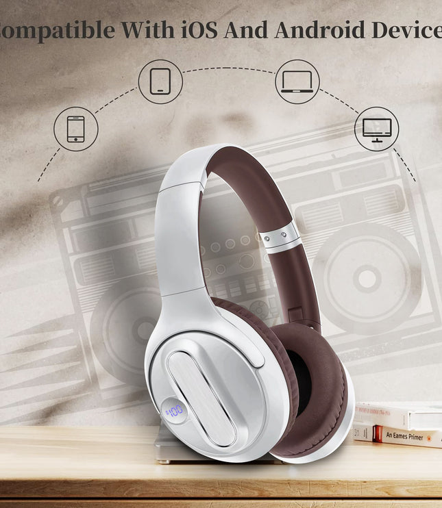 Headset Wireless Bluetooth Headset Power Digital Display