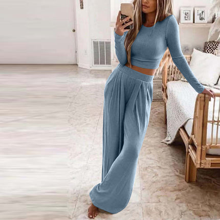 Knitted Casual Home Two Piece Suit