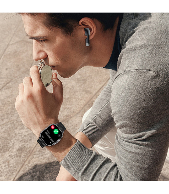 Cross-border New Arrival Smart Watch TWS Bluetooth Headset Two-in-one Heart Rate