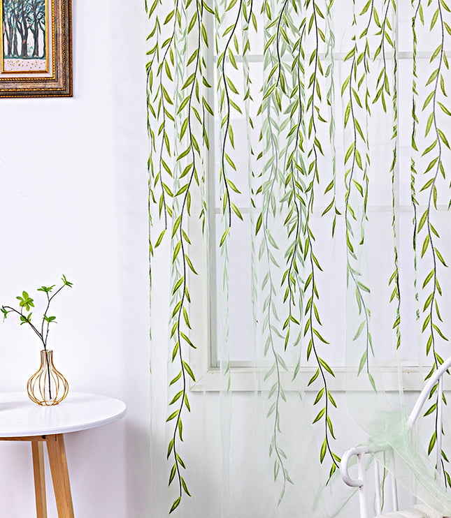 Inverted Willow Wicker Offset Printing Curtains Printing Window Screens Living Room Balcony Window Screens