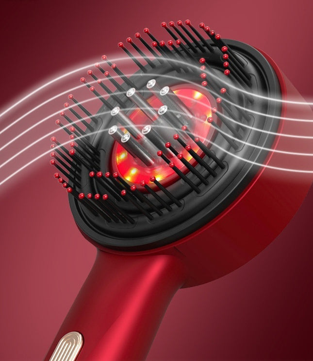 Electric Massage Comb Home Scalp Drain Comb Red Light Anti-slip Hair Care Multi-functional Massage Comb
