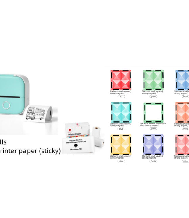 Portable Mini Thermal Label Printer Home Photo Printer Student Wrong Question Printer Bluetooth-compatible Mini Label Printer Price Tag