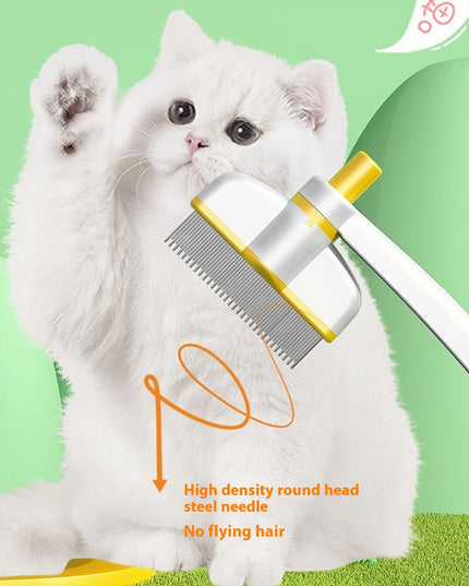 Cat Comb Tie Removal Floating Hair Magic Long Hair Pet Self-Cleaning Row Dog Cat Comb Grooming Supplies Flea Removal Brush Pets Products