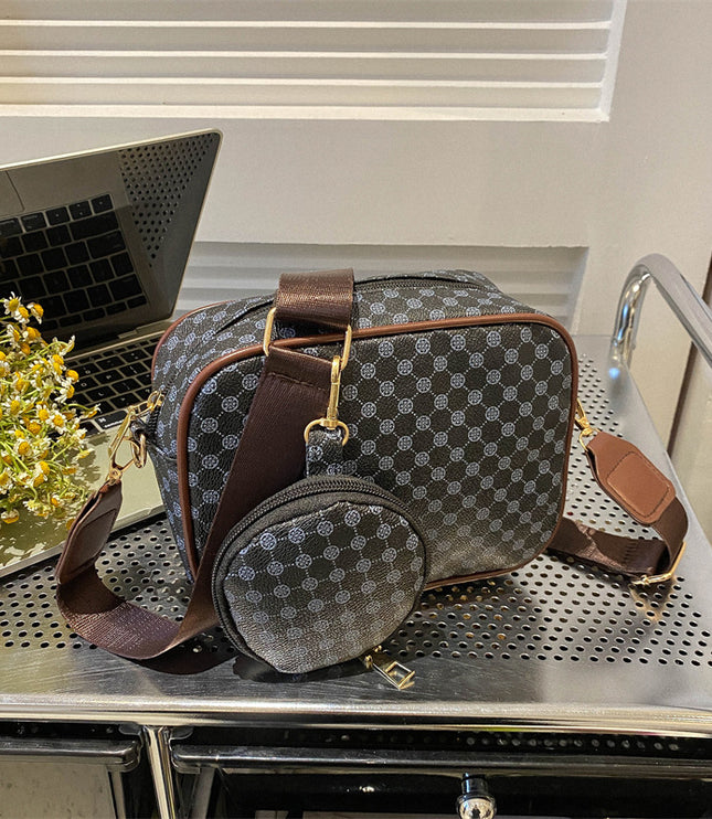 Vintage Pattern Crossbody Bags For Women Shoulder Shell Bag Trend Small Purse And Handbag Luxury Designer Female Square Bag Women's Bag