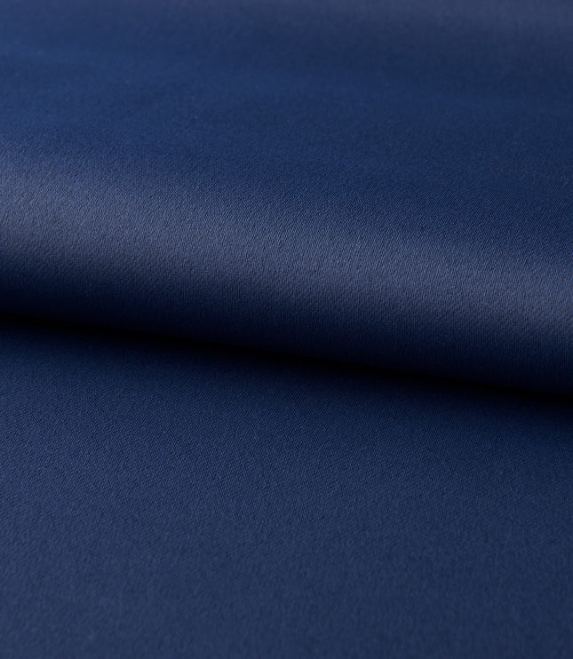 Dark Blue Bedroom Blackout Fabric Printed Curtains
