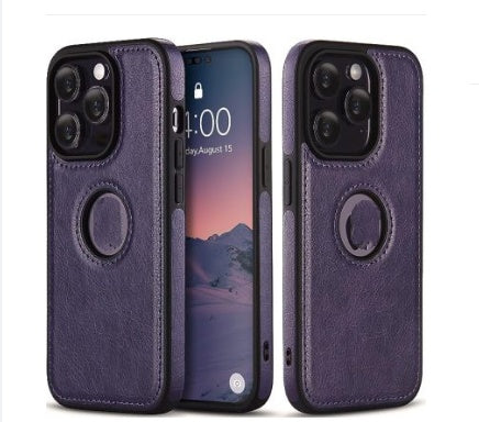 Mobile Phone Shell Car Line Leather All-inclusive Anti-Fall Men and Women