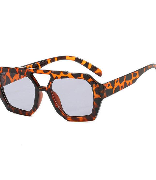 Ins Big Frame Leopard Sunglasses Summer Sunshade Beach Vacation Glasses