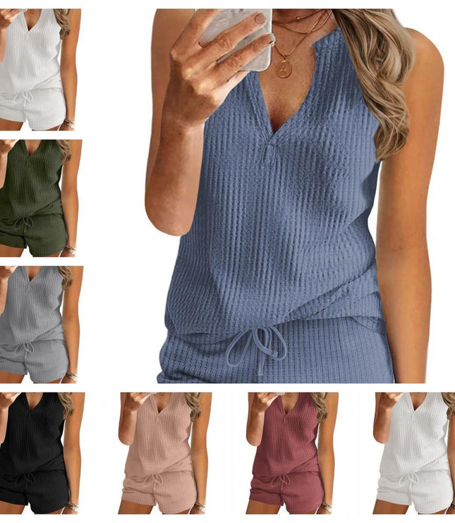 Ladies Loose Fashion Sports V-neck Women's Suit