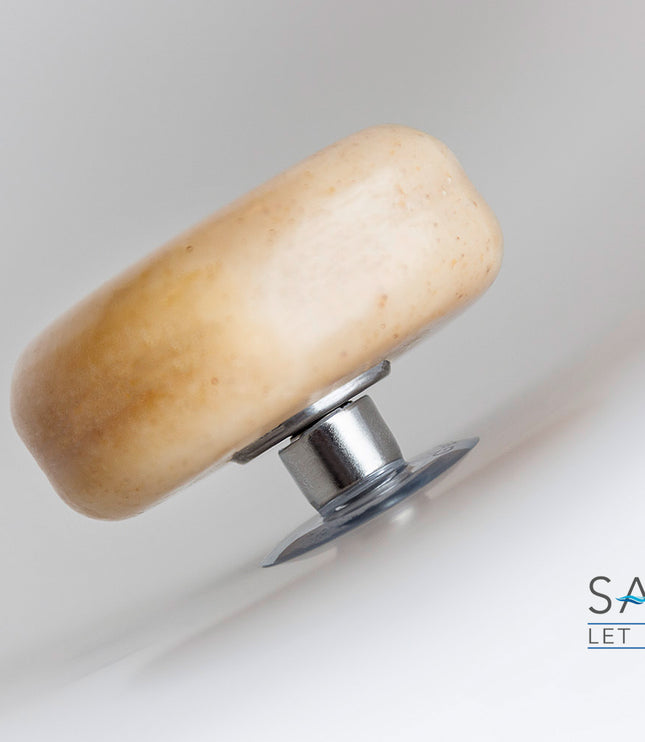 SAVONT Original Magnetic floating soap holder | Always dry & clean | Soap dish dispenser drainer for shower or sink