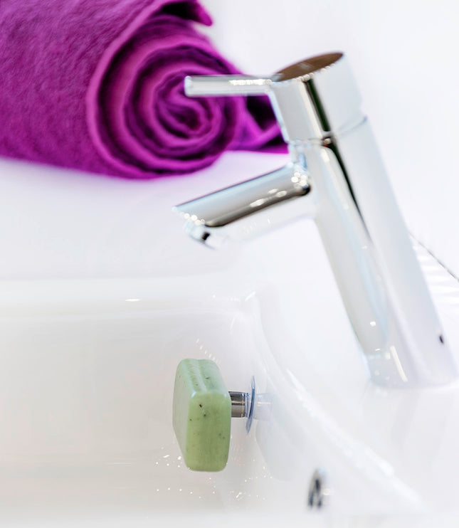 SAVONT Original Magnetic floating soap holder | Always dry & clean | Soap dish dispenser drainer for shower or sink