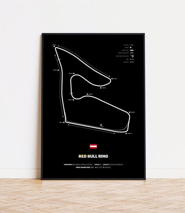 Poster Formel 1 Rennstrecken · Deko Print ohne Rahmen