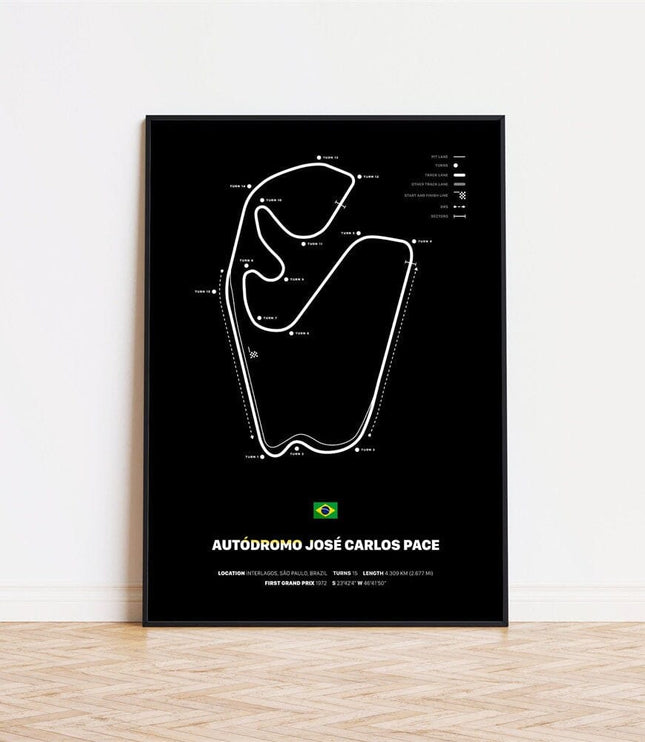 Poster Formel 1 Rennstrecken · Deko Print ohne Rahmen