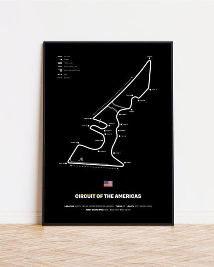 Poster Formel 1 Rennstrecken · Deko Print ohne Rahmen