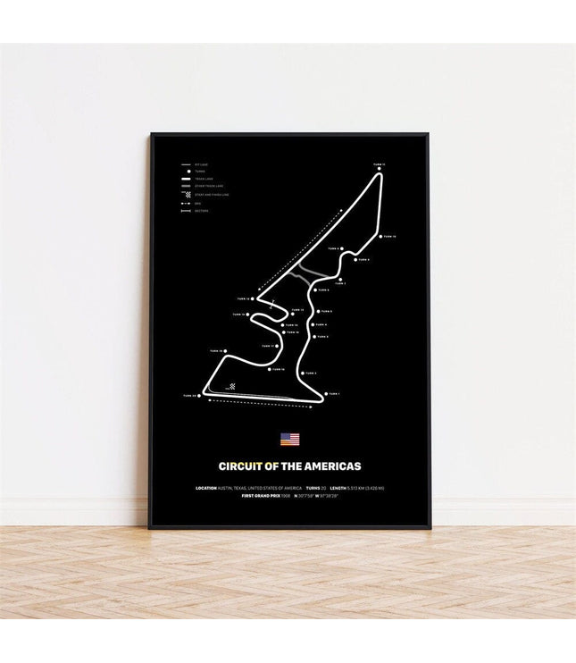 Poster Formel 1 Rennstrecken · Deko Print ohne Rahmen