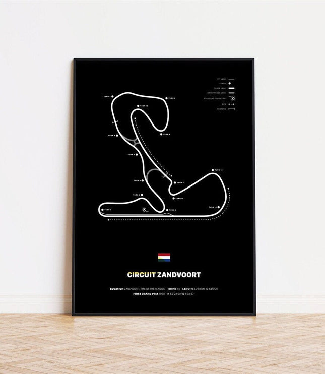 Poster Formel 1 Rennstrecken · Deko Print ohne Rahmen