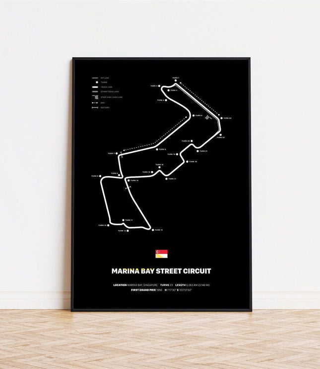 Poster Formel 1 Rennstrecken · Deko Print ohne Rahmen