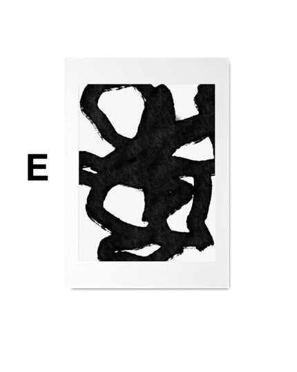 Poster Gesichter Linien und abstrakte Formen als Deko Print ohne Rahmen