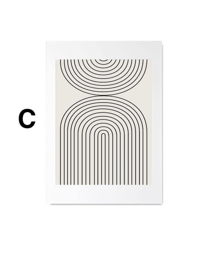 Poster Gesichter Linien und abstrakte Formen als Deko Print ohne Rahmen