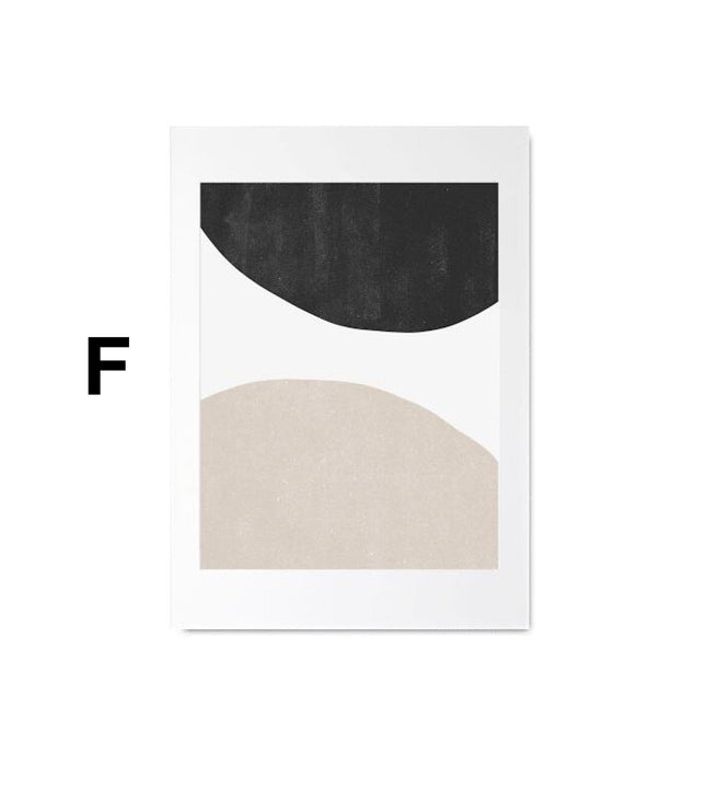Poster Gesichter Linien und abstrakte Formen als Deko Print ohne Rahmen